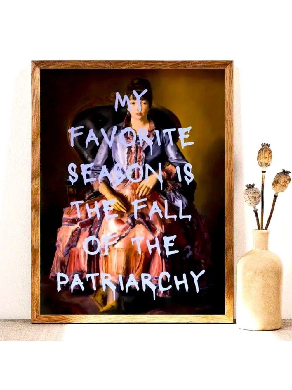 “Fall Of The Patriarchy” Canvas Bold Feminist Wall Art